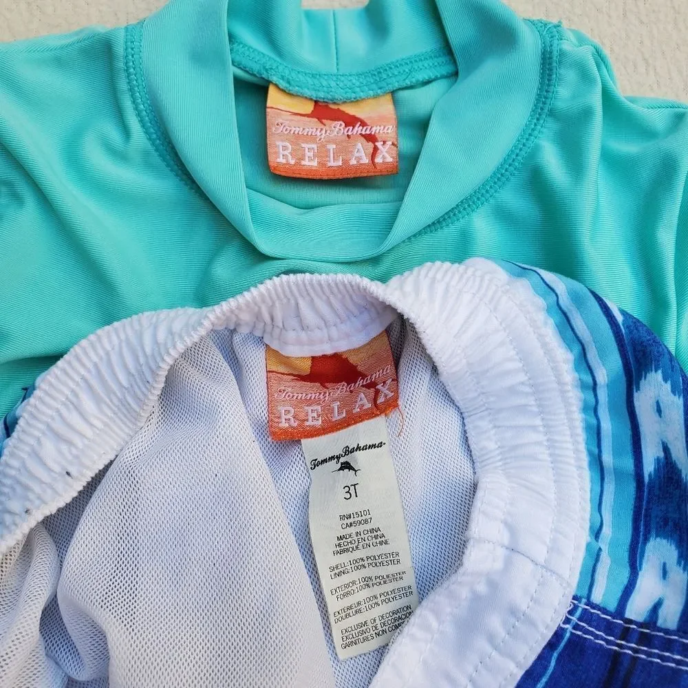 Tommy Bahama swim shirt and shorts set Size 3T